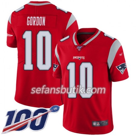 New England Patriots Tröjor Josh Gordon 10 Nike Röd I 100th - Herr New England Patriots Tröjor Josh Gordon 10 Nike Röd I 100th - Herr